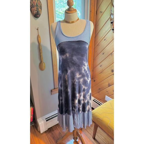 Handmade Upcycled Tie Dye Summer Sun Dress by Jeorjia Shea - Picture 2 of 10